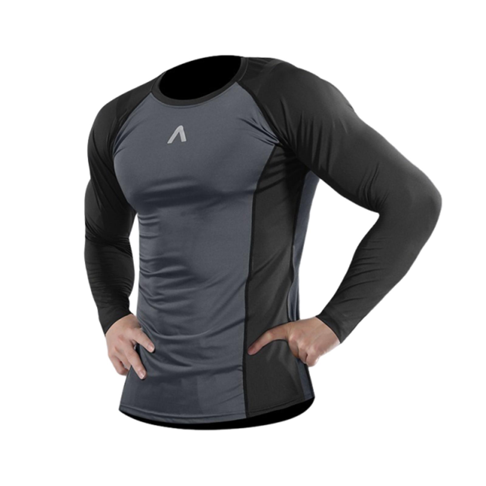 

Men s Tight Training Compression Shirt, Running Quick-drying Clothing, Sports Top, Fitness Clothes L чёрный