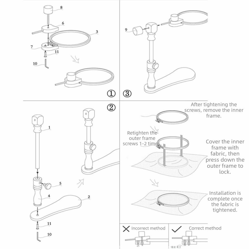 Stable Embroidery Hoops Stand Portable Cross Stitch Stand Cross Stitch Rack  Embroidery Tool