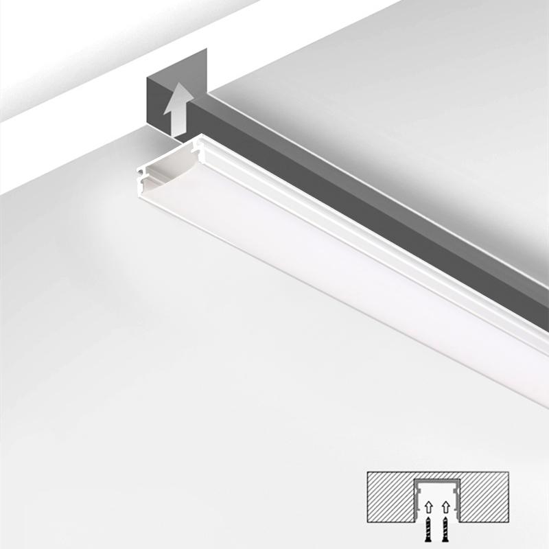 2-10PCS 0.5m Silver Aluminum Profile DIY LED Bar Light Channel Holder Milky Cover Cabinet Closet Linear Strip Light for Ceiling