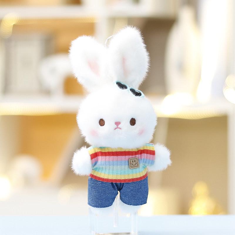 Plush Bunny Toy For Girls With Soft Polyester Filling Kids Gift And Backpack Charm