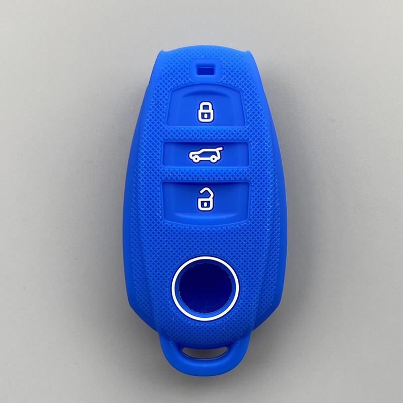 Silicone Car Key Cover Case shell for vw volkswagen tiguan touareg eHybrid key holder protection cover
