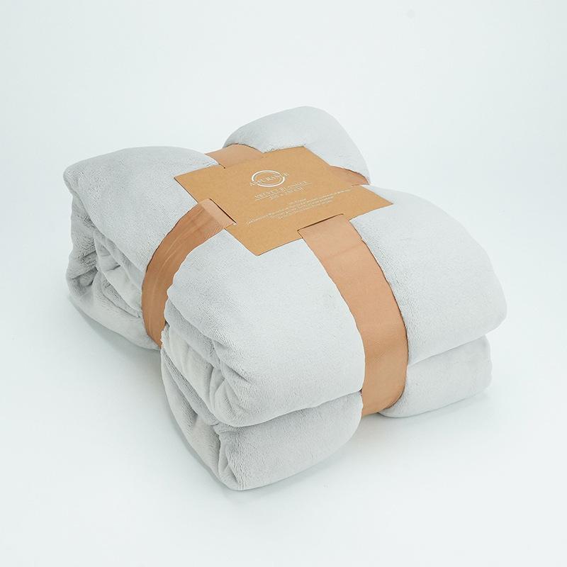 

Фланелевое одеяло Утолщенное Офисное одеяло для сна Одеяло для кондиционера Домашнее Одинарное Покрывало для дивана Одеяло Одеяло 200x230cm серый