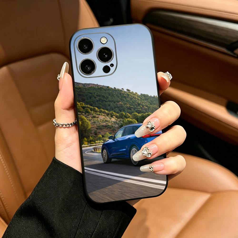 COOL Q5 series car-ES Phone Case For iPhone 12 13 14 15 16 17 Pro Max, Lightweight and practical Soft Black Cover