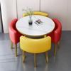Modern Reception & Meeting Table Set: Office & Leisure Round or Square Dining Table with Chairs.