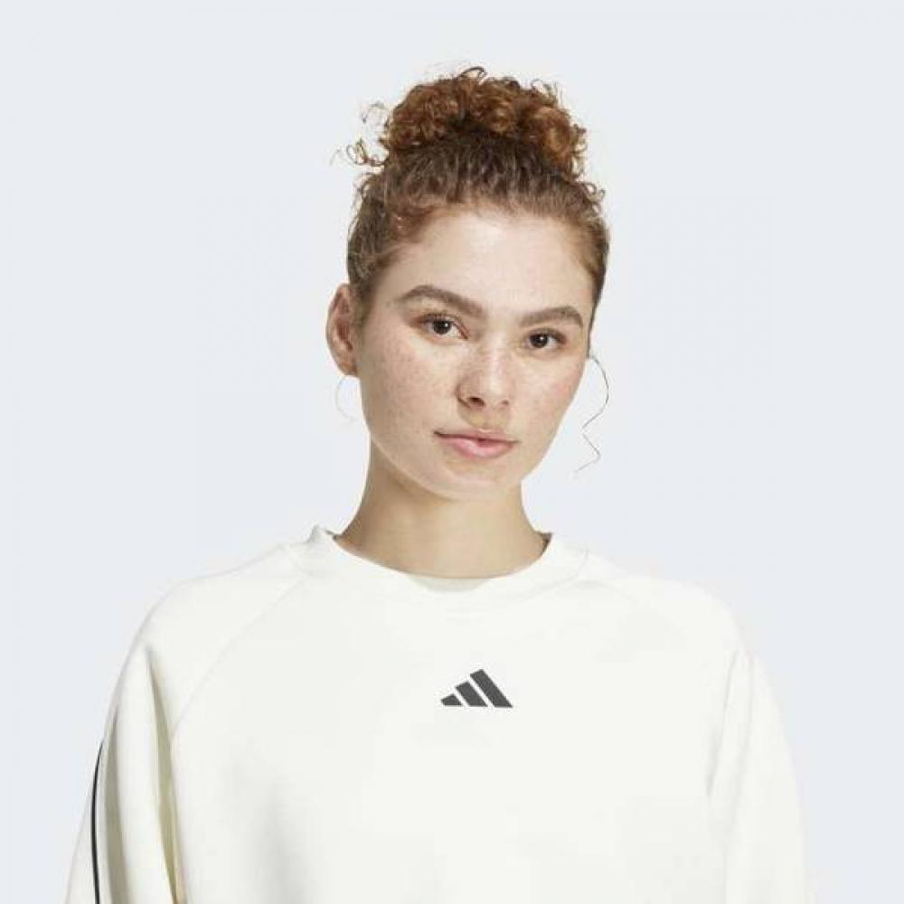 AdidaS Women S Comfortable Layer SweatShirt Stadium 3 Stripe Crewneck