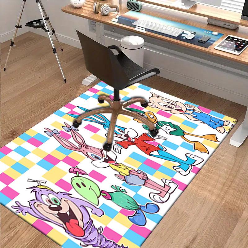 1pc Office Carpet Chair Mats Cartoon Characters Perfect for Office Chairs, Living Rooms, Or Bedrooms,Polyester Carpet.HDT045