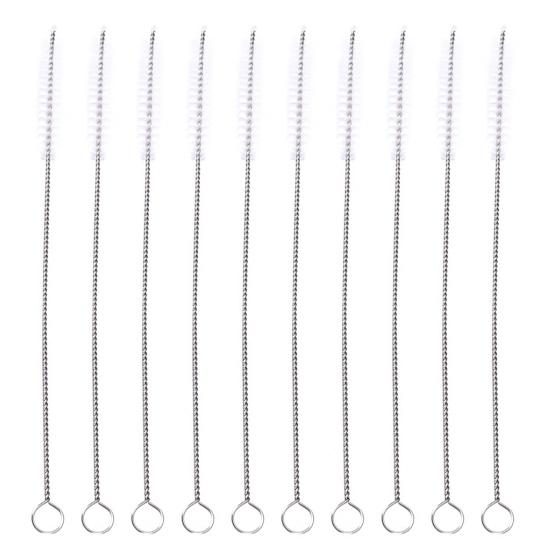 10Pcs Bottle Straw Brush Convenient Flexible Stainless Steel Practical Kitchen Pipe Tube Cleaner for Home