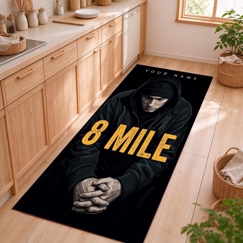 Eminem Customizable name kitchen floor mat easy to clean and wipe down Suitable for kitchens living rooms and entryways—a perfec