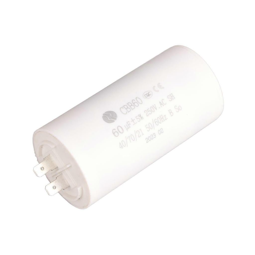 CBB60 Cylinder Shaped Run Capacitor AC 250V 60uF 50/60HZ for Motor Pump