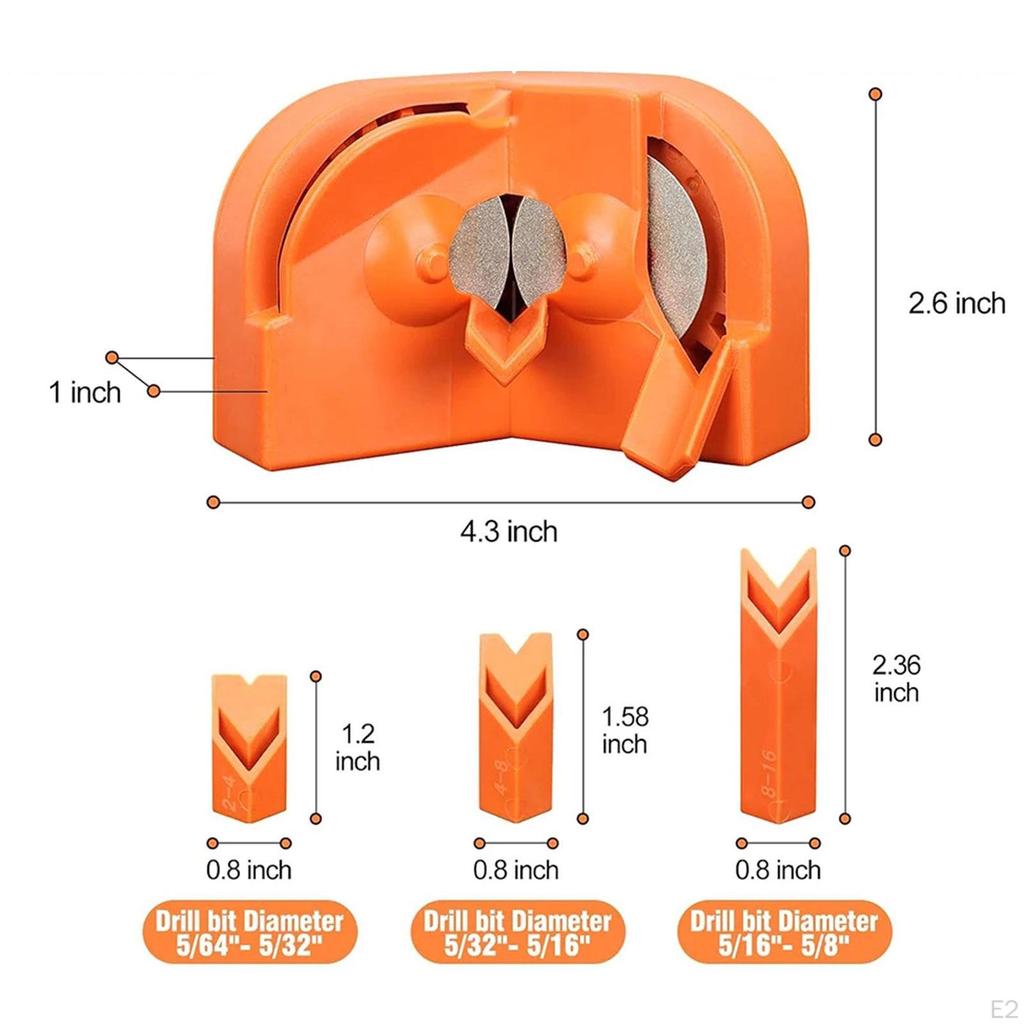 Drill Bit Sharpeners Grinder Efficient Portable Grinding Tool Multipurpose for All Bits Tin