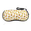 Portable Eyewear Case Golden Retriever Cute Dogs Sunglasses Soft Case Glasses Box with Lanyard Zipper Eyeglass Case