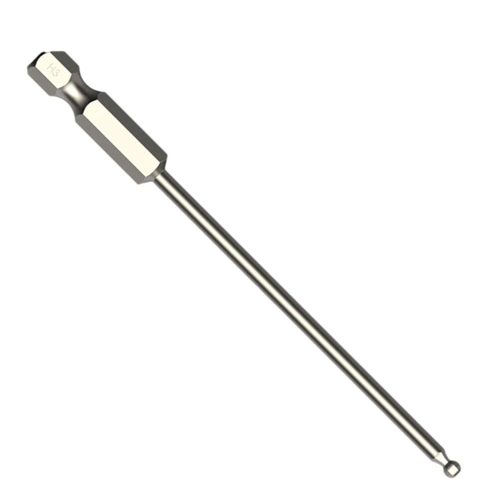 1pc Ball End Hex Screwdriver Bit Metric Hex Bit 100mm Long Magnetic Driver Bit
