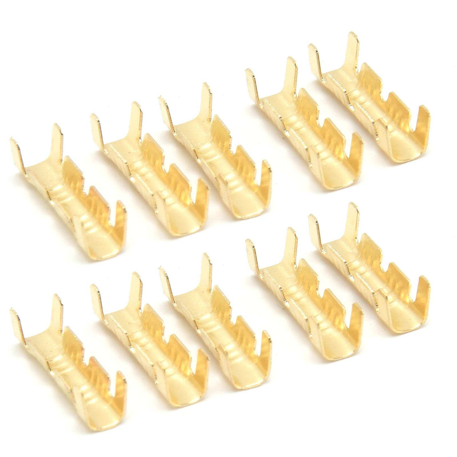

100Pcs UShaped Wiring Terminal Brass Gold Docking Connector Quick Wiring Terminals