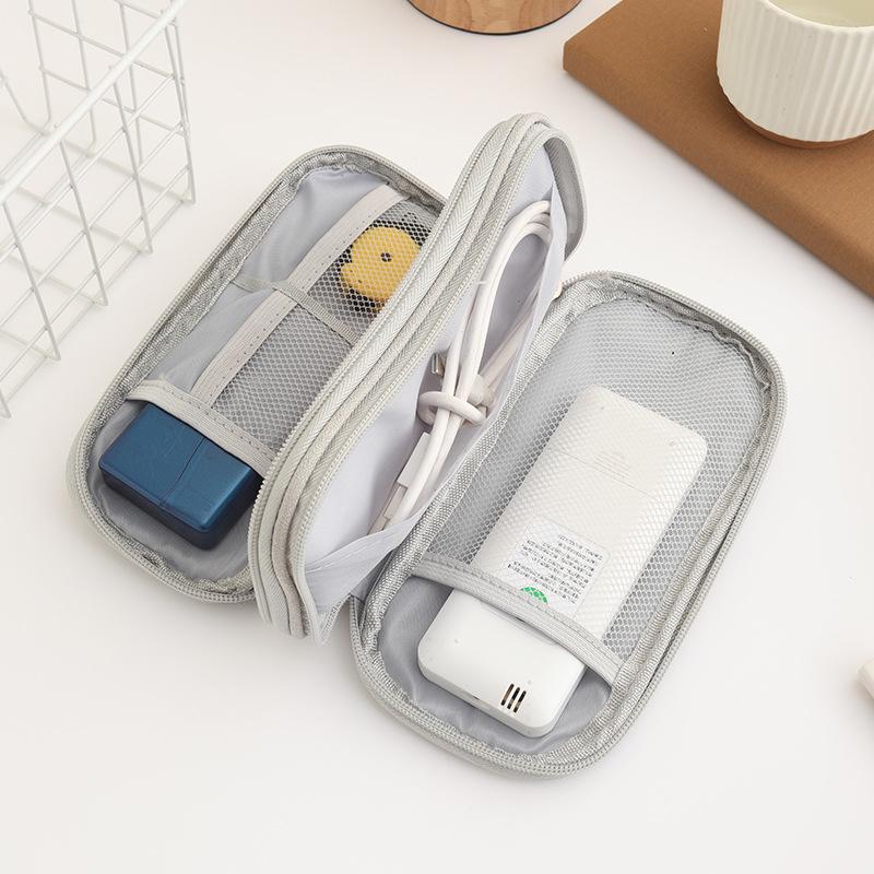 Portable Digital Accessories Organizer - Multifunctional Storage Pouch for Cables, Power Banks, Earphones, and USB Drives