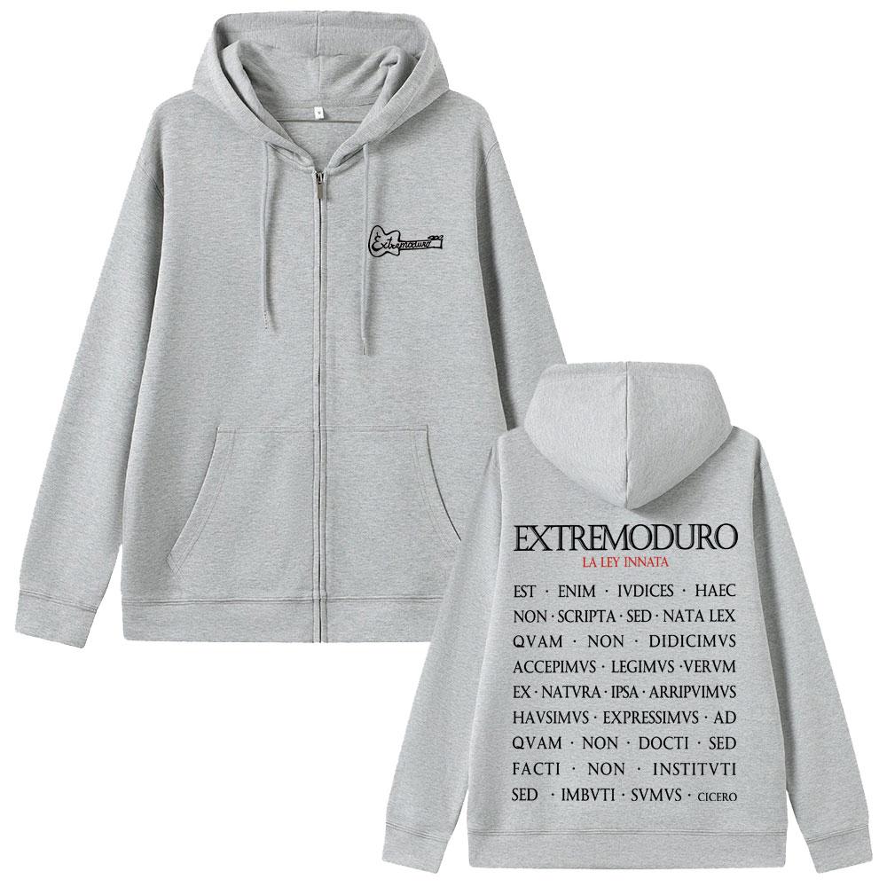 Rock Band EXTREMODURO Tour Zip Up Hoodie Men Women Fashion Hip Hop Zip Up Jacket Unisex Zipper Sweatshirt