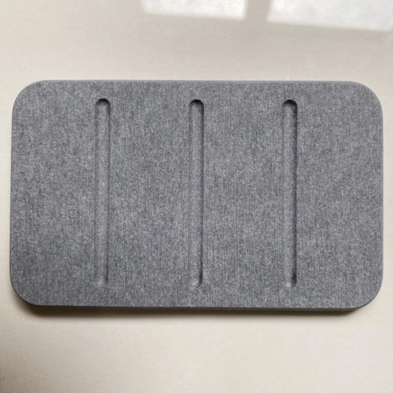 Anti-Slip Diatom Mud Soap Dish Quick-Dry Absorbent Rectangular for Bathroom Countertop Sink Toilet Soap Holder Pad Mat Supplies