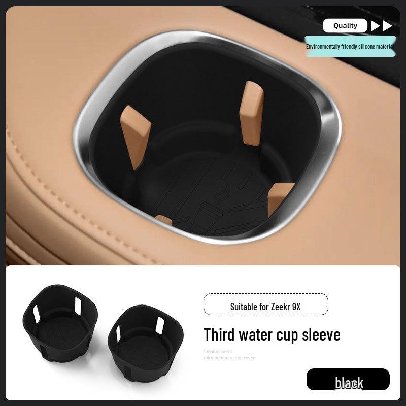 Zeekr 9X Third Row Silicone Cup Holder - Drainable Interior Accessory