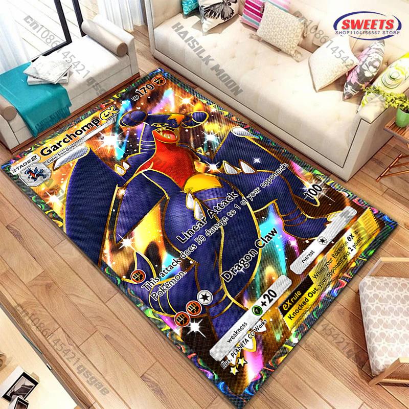 3D Pokemon Garchomp Kortelės Plotas Kilimas Kilimas Svetainei Miegamajam, Biuro Plotams, Patvarus Skalbiamas Mašinoje Kilimėlis Dovana Vaikams Suaugusiems
