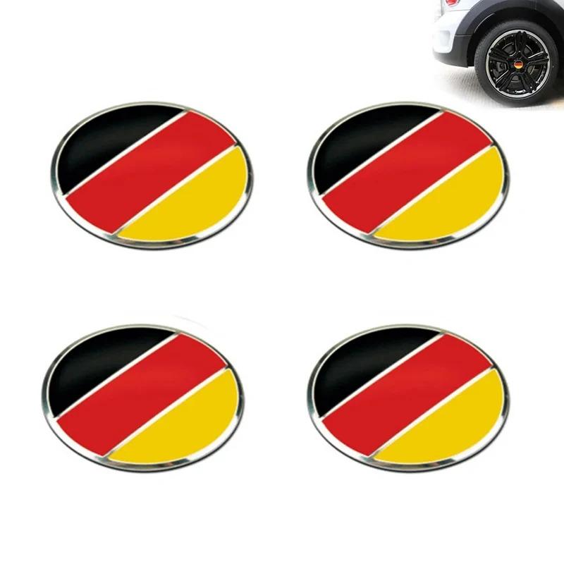 4Pcs 56mm 60mm Germany France Italy Badge Car Wheel Center Hub Caps Badge Rim Cover Sticker