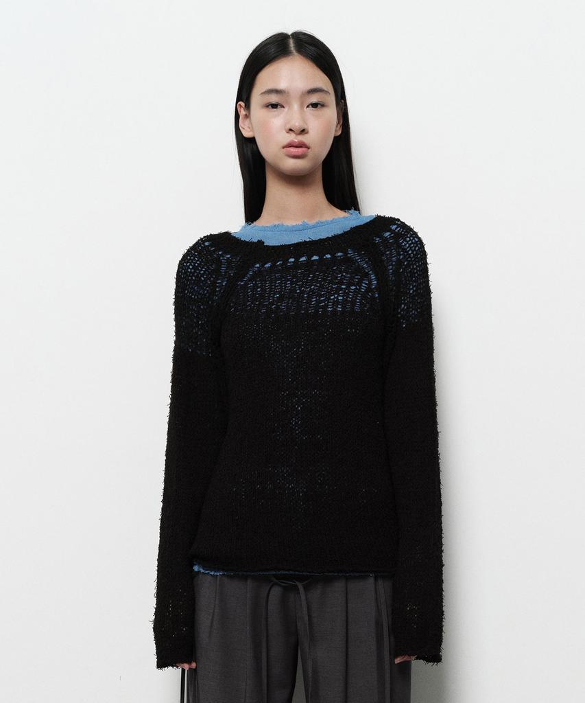 Daiaegeuneol Netting Mixed Knit (Black)