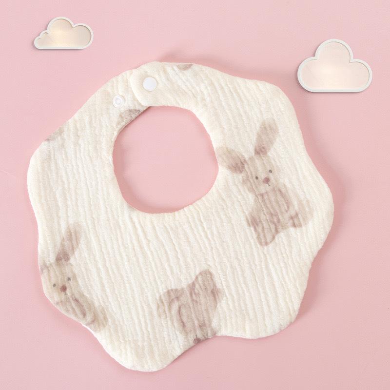 Baby Cotton Gauze Waterproof Bib Soft Breathable Newborn Drool Catcher Gentle On Skin Daily Care Essential For Infants