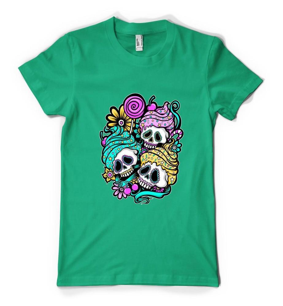 

Free Personalisation Cupcake Sugar Skulls Dessert Baking Adult And Kids T-shirt XL