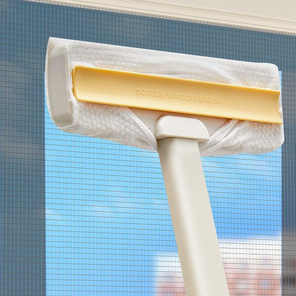 Scratch-Free Window Mesh Scraper Adjustable Head Squeegee Wiper Cleaning Tool  Mirror Cleaning