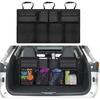 Mandark Car Trunk Organizer, Space Saving Vehicle Backseat Hanging With 8 Large Pockets, Automotive Interior Cargo Organization Storage Bag
