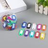 50Pcs Keyring Tags Plastic Key Fobs ID Tags with Split Keyring Paper Insert Key Tags Writing Paper Keychain Organizer