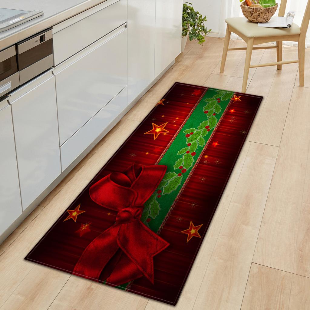 Christmas Kitchen Sand Carpet Doormat Long Floor Mat
