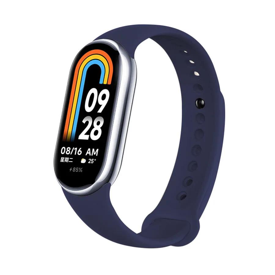 Rubber Strap for Mi Band 8 Bracelet Xiaomi Mi Band 8 NFC Silicone Sport Strap Quick Release Correa Miband 8 SmartWatch Wristband