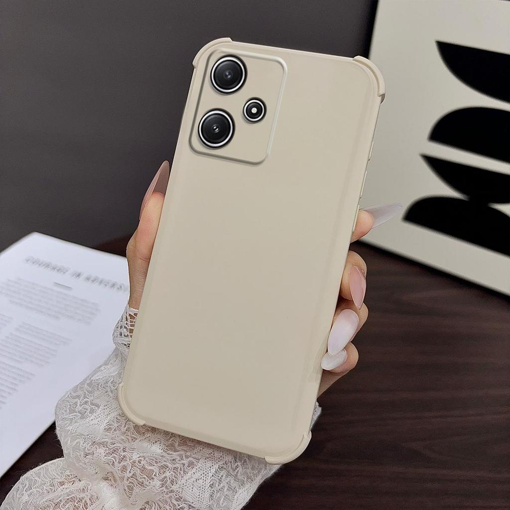 Case for Xiaomi Redmi 12 5G Ultra-Soft Liquid Silicone Casing Y2K Minimalist Aesthetic Airbag Drop Protection Cover