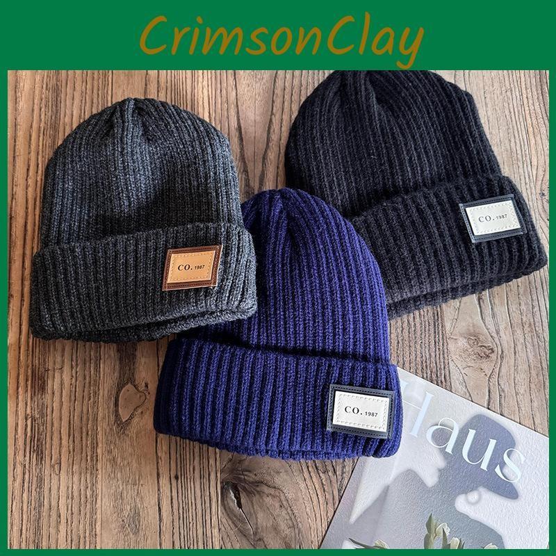 Winter Solid Color Knit Hat Men Women Fleece Lined Beanie Design Cold Weather