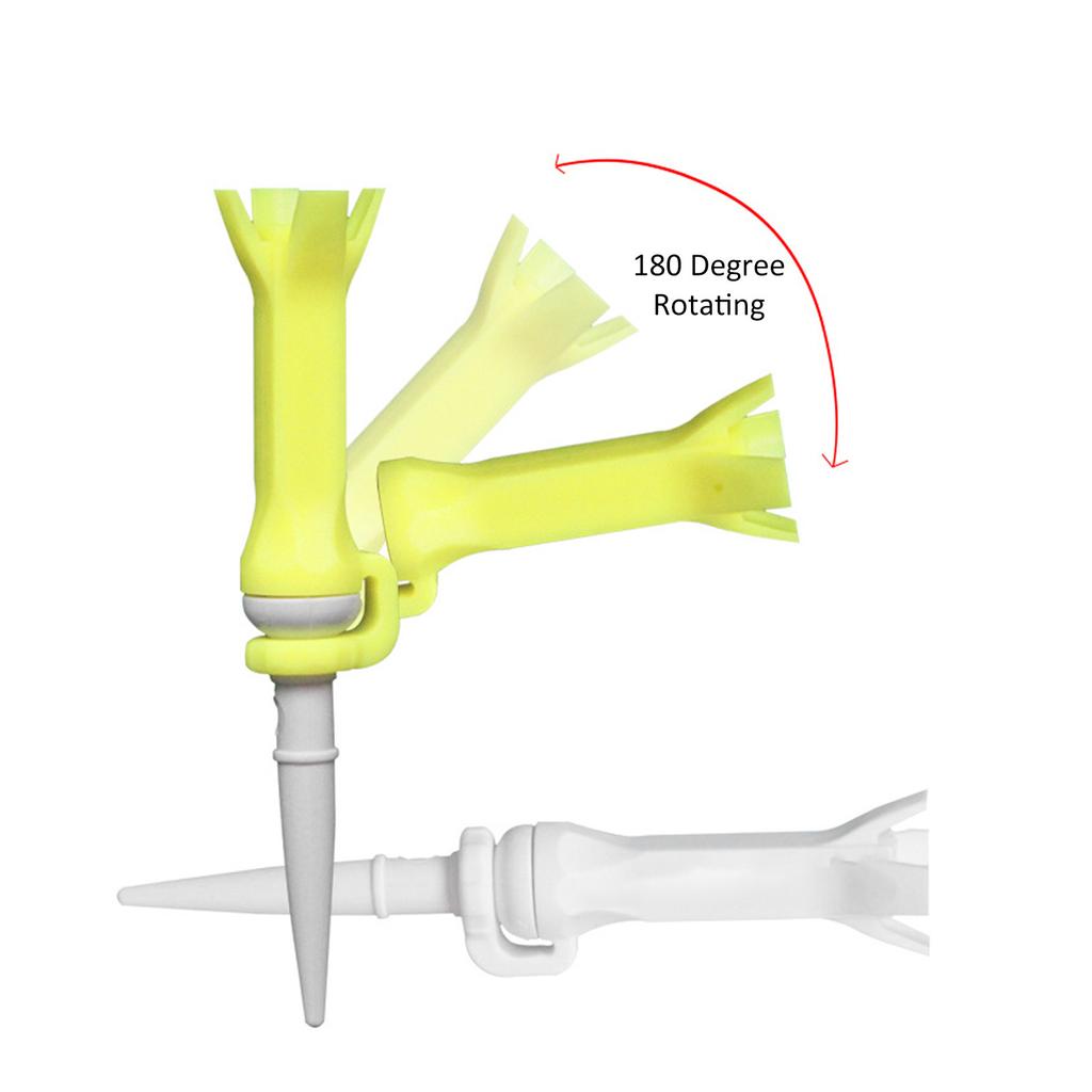 4 szt. Plastikowe PU 4-szponowe Tee do Golfa Obrotowe o 180 stopni Uchwyt do Gry w Piłki Akcesorium