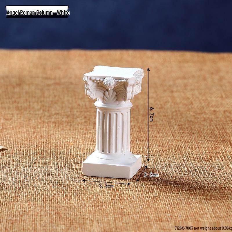 

Greek Roman White Column Wine Cabinet Sculpture Resin Ornament