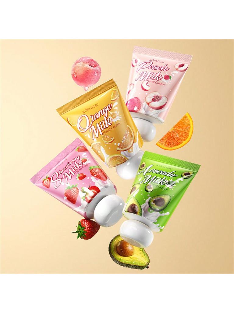 4Color MILK HAND CREAM. Brighten Skin Tone Moisturize Hand. Moisturiz Sooth Hand. Improve Rough Hand