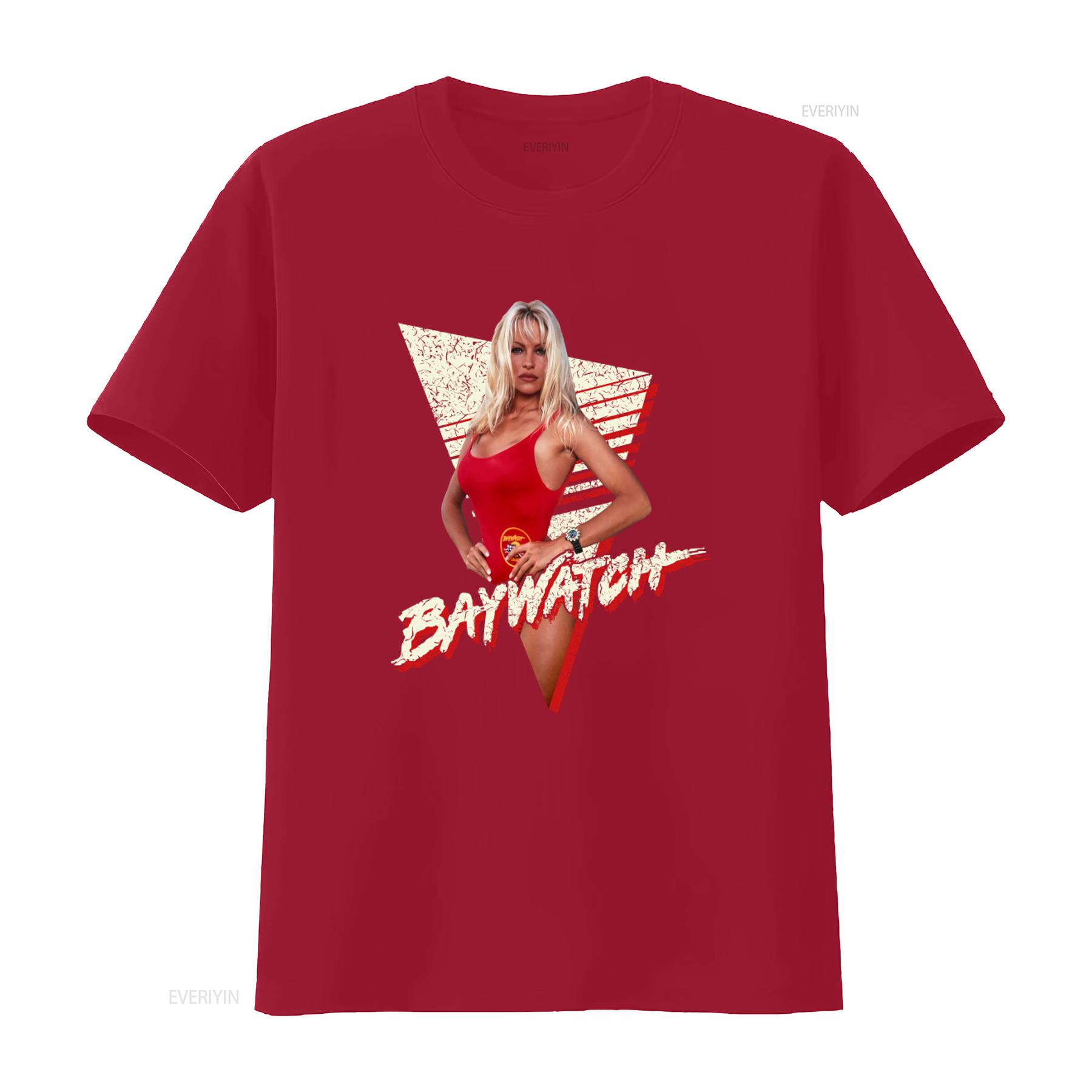 

Baywatch Pamela Anderson Lifeguard Triangle Cj Parker Wham Long Sleeve T Shirt Rare Hot Deals 2GHN vintage Washed Soft S