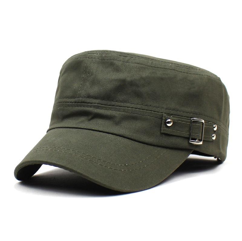 Fashion Hat men and women military hats cotton flat top hats outdoor sunshade and sun protection Caps adjustable buttons