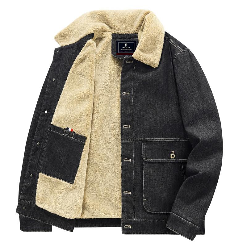 Men's Denim Cotton-padded Jacket Men's Winter New Ins Trendy Tooling Top Casual Men's Clothing