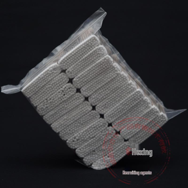 Double-headed Cotton Swabs: 100-Pack Wooden Sticks for Sanitary Use, Makeup, Embroidery, and Ear Care.