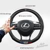Housse de volant de voiture universelle en fibre de carbone et cuir 38 cm Antidérapante Pour Lexus ES300 RX330 RX300 GS300 IS250 IS200 NX RX LX GX