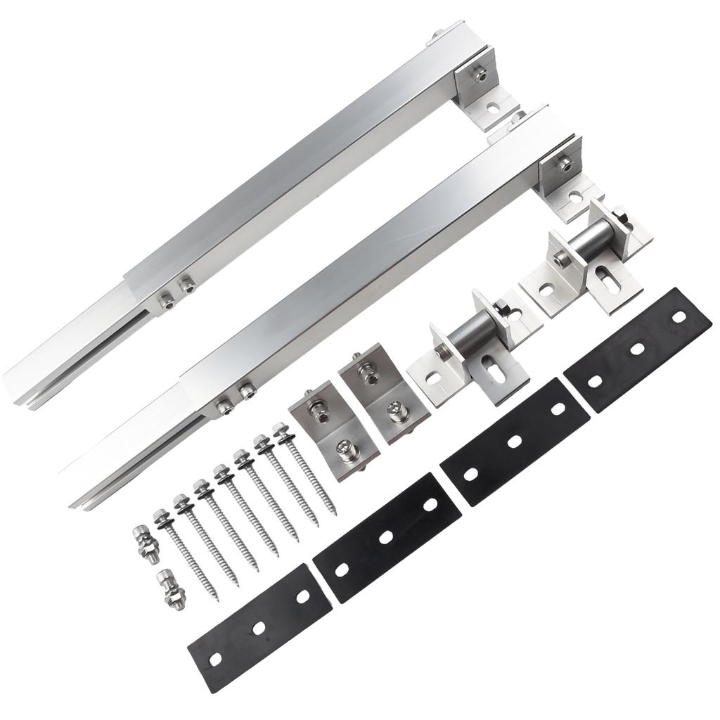 Brand New Short Brackets Photovoltaic Support Adjustable Aluminum Alloy Flat Roof Mounting Silver Solar Holder