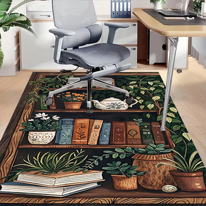 1PC Botanical Illustration Extra Large Non Slip Floor Carpet, Office, Family, Bedroom, Studio   Large Area Rug Indoor Rugs, Vibrant Colors