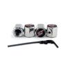 4Pcs Car Tire Valve Caps Aluminium Seal Tire Valve Stem Caps Dust Proof Covers For FORD ST Focus Kuga Tierra Explorer Mondeo