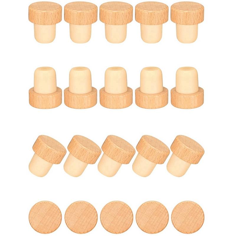 Wine Bottle Corks T Shaped Cork Plugs For Wine Cork Wine Stopper Reusable Wine Corks Wooden And Rubber Wine Stoppers