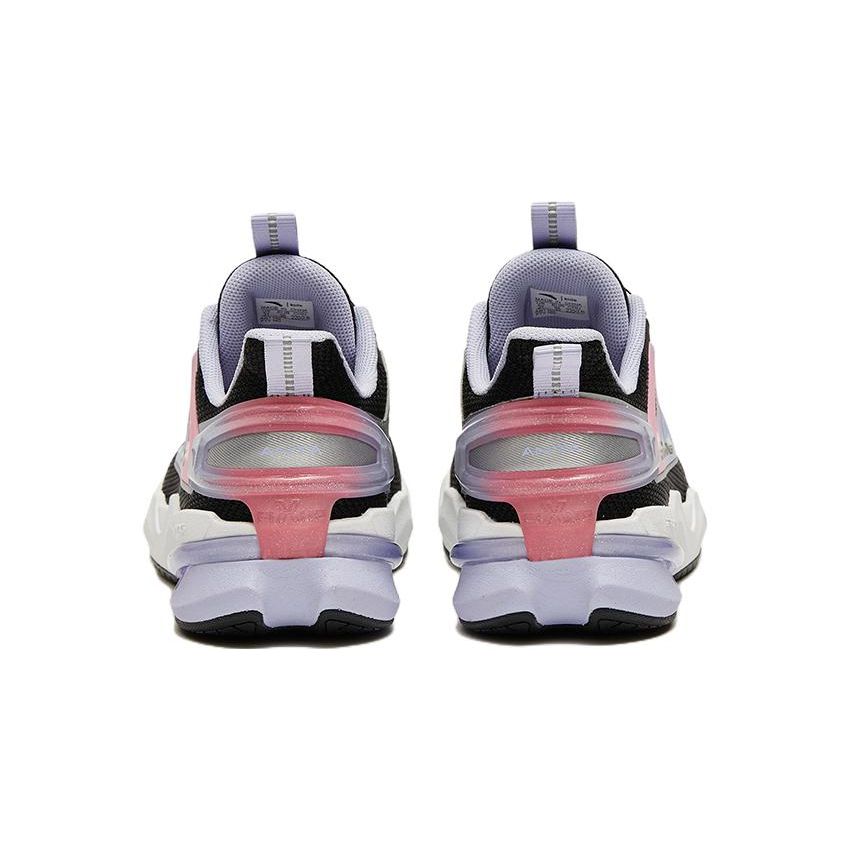 Anta Kids Shock Absorbing Durable Low Top Running Shoes Kids Sneakers Black Purple Pink 322315521-4