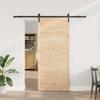 Sliding Barn Door Natural 100 X 208 Cm Solid Pine Wood