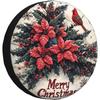 1pc Merry Christmas Print Spare Tire Cover Wheel Tire Cover Waterproof Sun Protection Universal Fit For Trailers Rv SUV Truck Ca