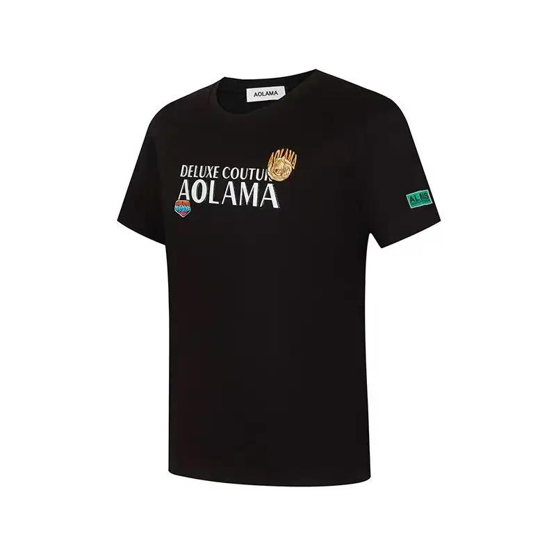 

Черно-белая печать Классический узор Лето Новый Модный Универсальный Тренд Мужская футболка с принтом Хлопок высокого класса XXXXXL чёрный