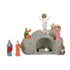 Resurrection Easters Tomb Scene Figurines Set for Seasonal Tabletop Decorations D57B